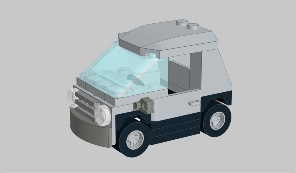 Lego 60258-1 Car - Light Bluish Gray Body