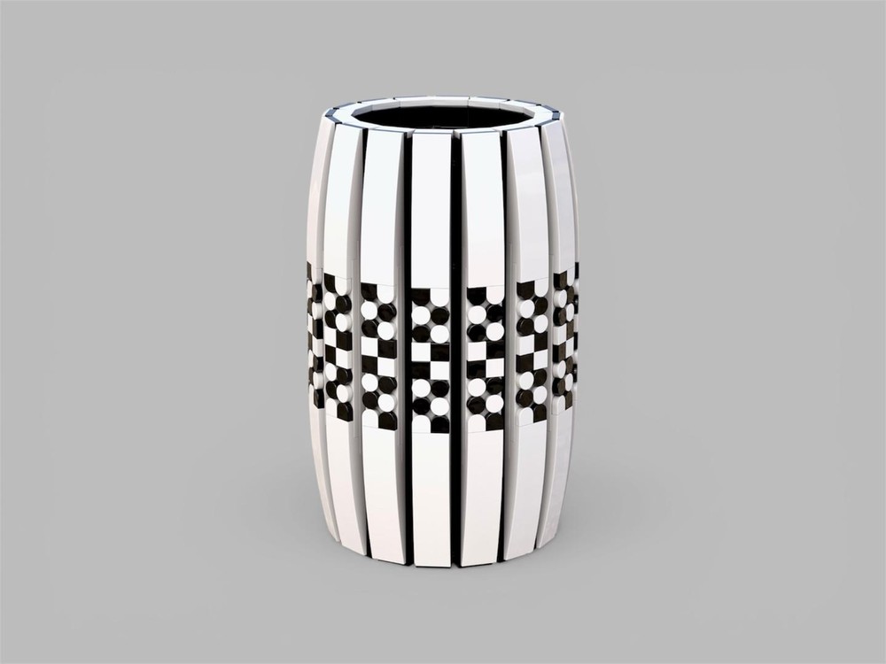 Lego Botanical Vase 1 - Black and White