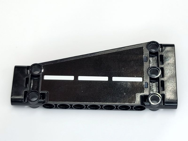 Lego Technic, Panel Plate 5 x 11 x 1 Tapered with White Broken Stripe Pattern Side B (Sticker) - Set 42081
