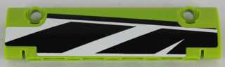 Lego Technic, Panel Curved 11 x 3 with Black and White Stripes Large Pattern Model Right Side (Sticker) - Set 8864