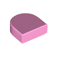 Lego Tile Round 1 x 1 Half Circle / Bright Pink