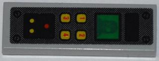 Lego Tile 1 x 3 with ADU Soldier on Screen and Numbered Buttons Pattern (Sticker) - Set 7050 / Light Bluish Gray