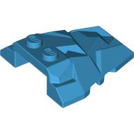 Lego Brick Wedged, Sloped 4 x 4 Fractured Polygon Top / Dark Azure