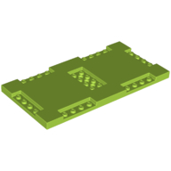 Lego Plate Special 8 x 16 x 2/3 with Six Recessed Edges with 1 x 4 Studs and Recessed Center with 2 x 4 Studs / Lime