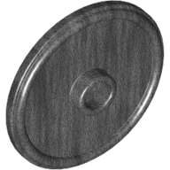 Lego Shield Round with Stud and Raised Rim [Plain] / Pearl Titanium