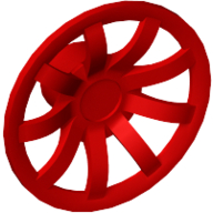 Lego Wheel Cover 9 Spoke - 24mm D. / Red