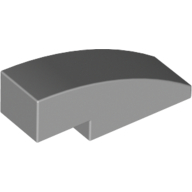 Lego Brick Curved 3 x 1 No Studs / Light Bluish Gray