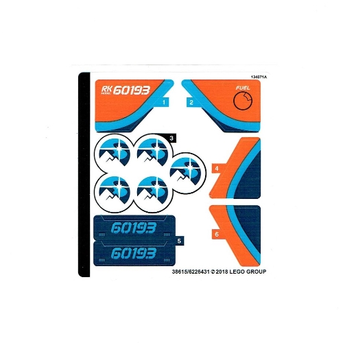 Lego Sticker Sheet for Set 60193-1 / [No Color/Any Color]