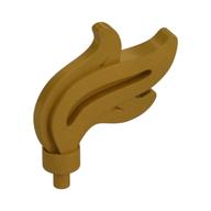 Lego Flame / Headwear Accessory Plume / Feather, Triple Point / Pearl Gold