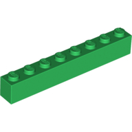 Lego Brick 1 x 8 / Green