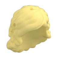 Lego Hair Long Wavy [2 Holes] / Bright Light Yellow
