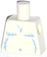 Lego Torso Yeti with Bright Light Blue Shaggy Hair Pattern