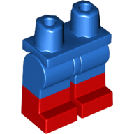 Lego Hips with Blue Legs and Red Boots Pattern with Black Belt, Golden Flash Wings Logo print