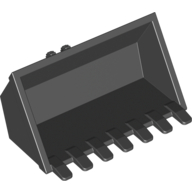 Lego Construction Vehicle Bucket 3 x 6, 9 Hinge Teeth / Black