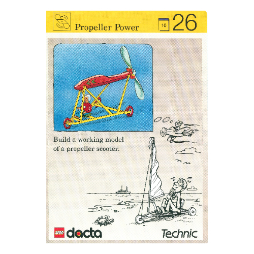 Lego Activity Card, Set 9603, Simulation 26 - Propeller Power