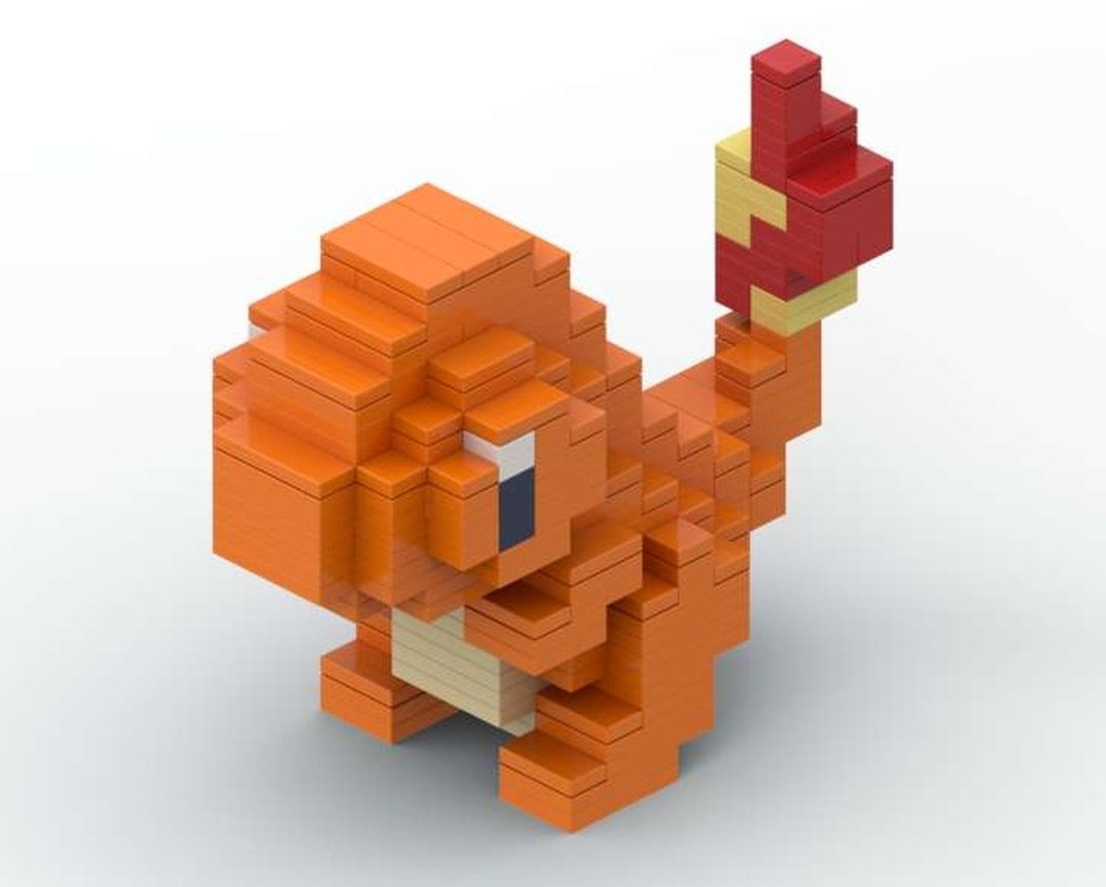 Lego 8bit CHARMANDER Pixel Art