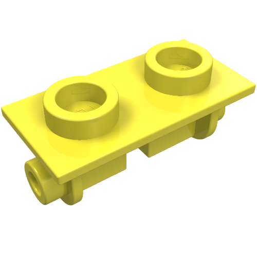 Lego Hinge Brick 1 x 2 Top Plate Thin / Bright Light Yellow