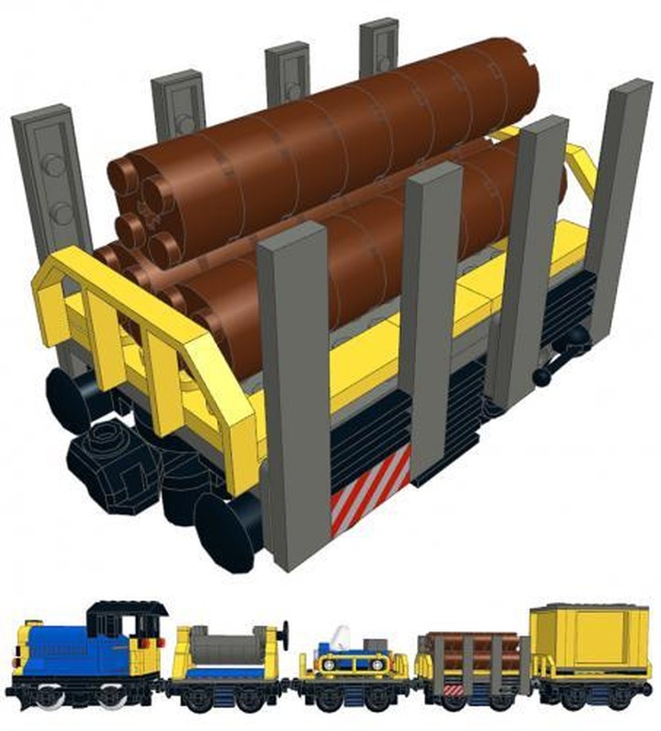 Lego Mini Cargo Train - Log Transporter