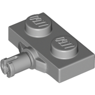 Lego Plate Special 1 x 2 with Wheel Holder, Reinforced Underside / Light Bluish Gray