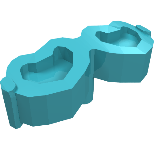 Lego Headwear Accessory Glasses, Heart Shaped with Pin / Medium Azure