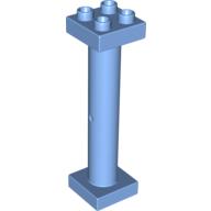 Lego Duplo Support Column 2 x 2 x 6 Round with Open Latticed Back / Medium Blue