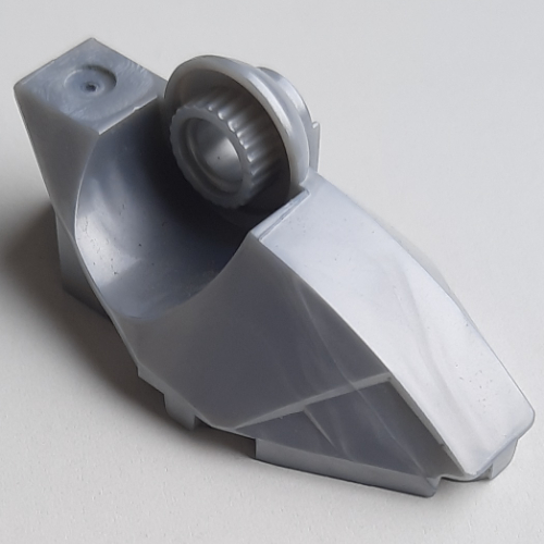 Lego Large Figure Foot, with Rotation Joint Ball Half [Vertical Side] / Pearl Light Gray