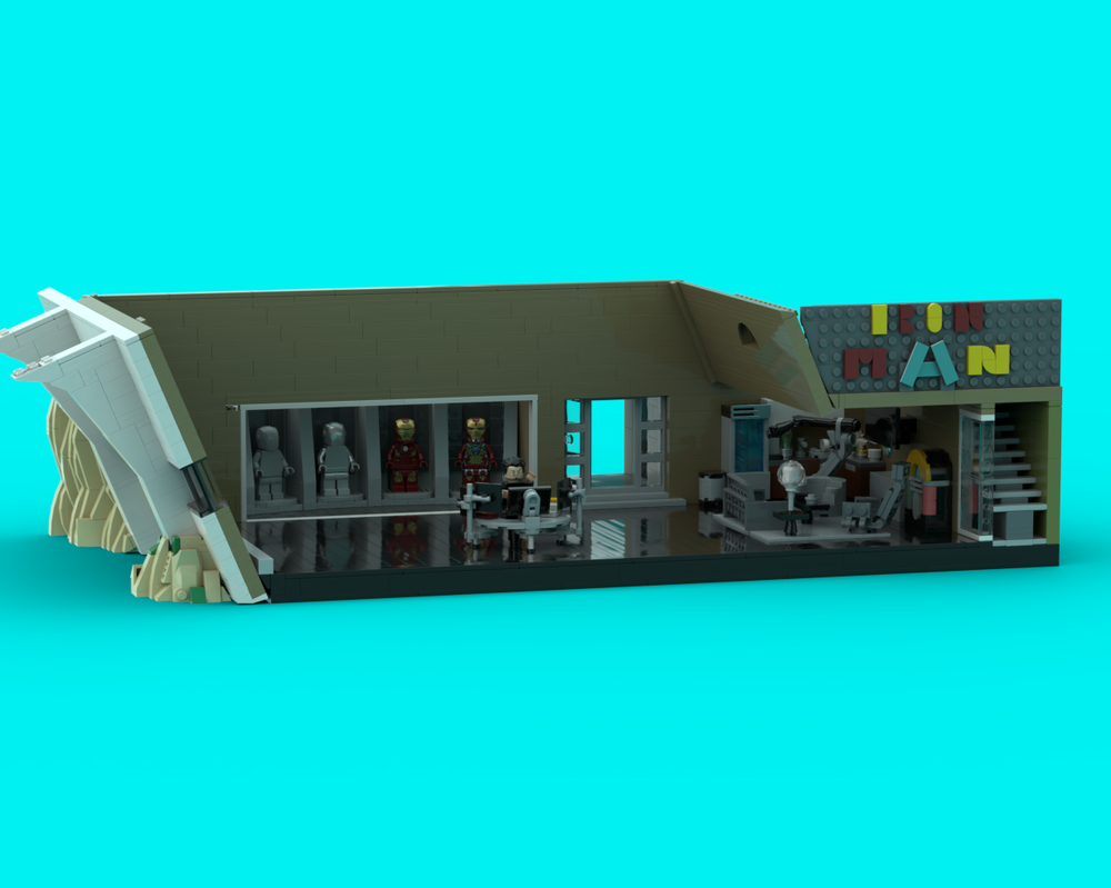 Lego Ironman's garage | From Iron Man 2