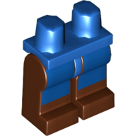 Lego Hips and Reddish Brown Legs with Blue Rectangles Print / Blue