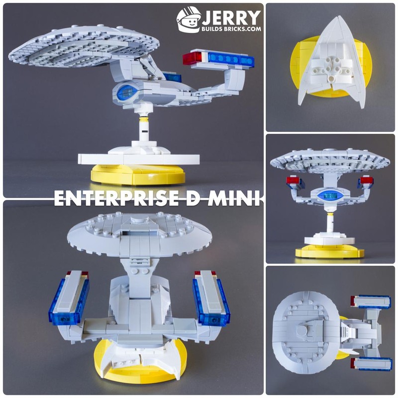 Lego Enterprise D mini version with stand