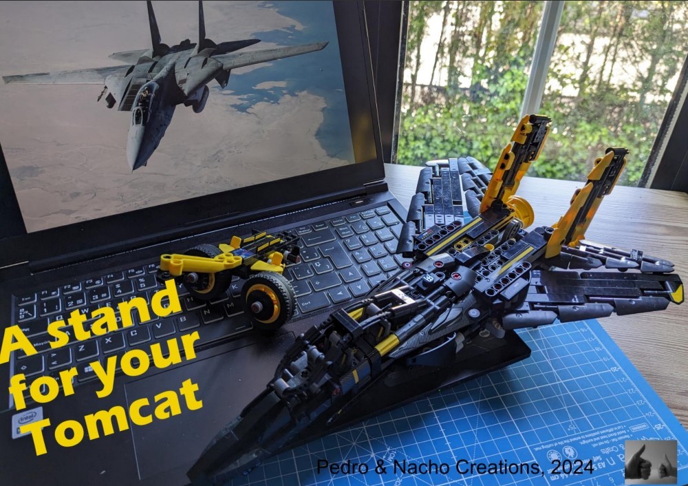 Lego A stand for your F-14 (42151 Bugatti Bolide)