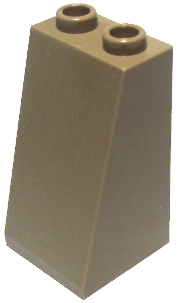 Lego Slope 75 2 x 2 x 3 - Hollow Studs / Dark Tan