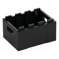 Lego Box / Crate with Handholds 3 x 4 x 1 2/3 / Black