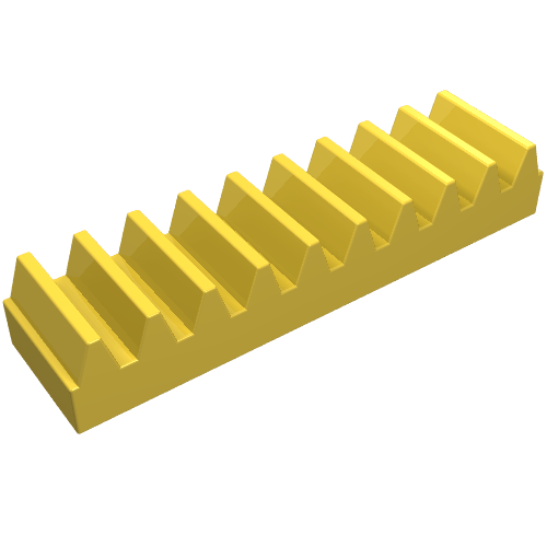 Lego Technic Gear Rack 1 x 4 / Yellow