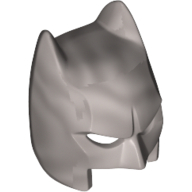 Lego Mask, Batman Cowl Open Chin [Plain] / Flat Silver