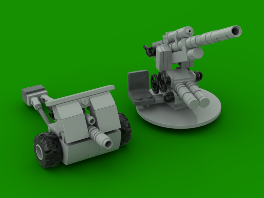 Lego Artillery cannon and 36/37 FLAK