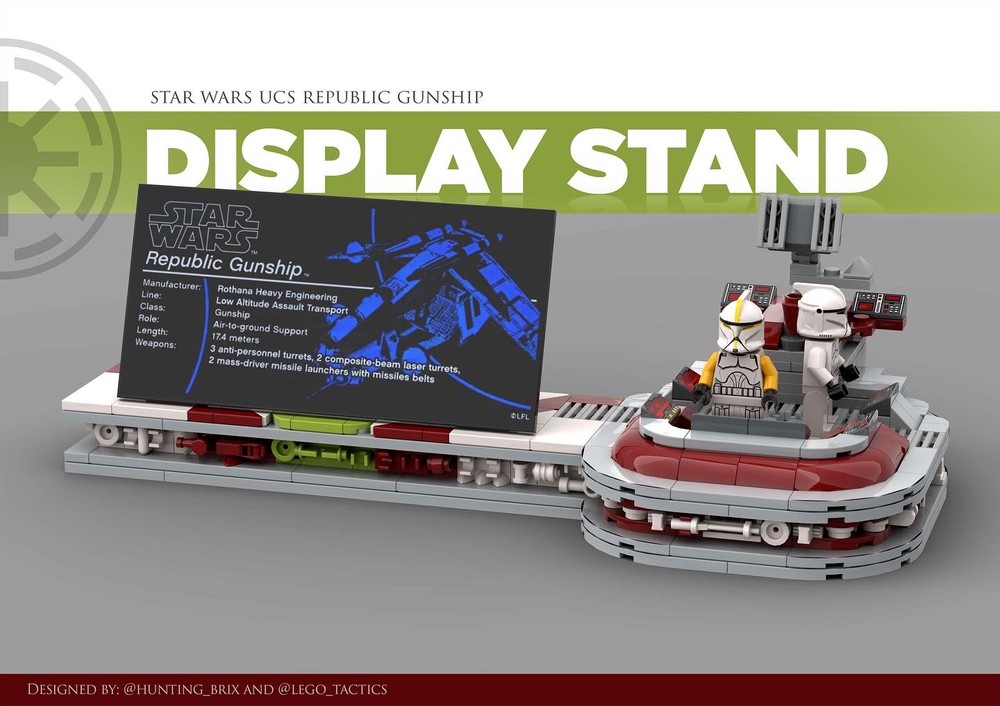 Lego UCS Republic Gunship Display Stand