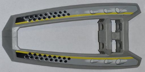 Lego Technic, Panel RC Car Panel Flexible Middle with Yellow Lines, Holes and Lights Pattern (Stickers) - Set 8369-1