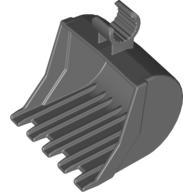 Lego Duplo Digger/Excavator Bucket, with 5 Teeth / Dark Bluish Gray