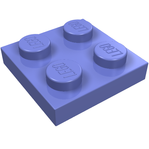 Lego Plate 2 x 2 / Medium Bluish Violet