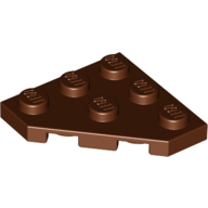 Lego Wedge Plate 3 x 3 Cut Corner / Reddish Brown