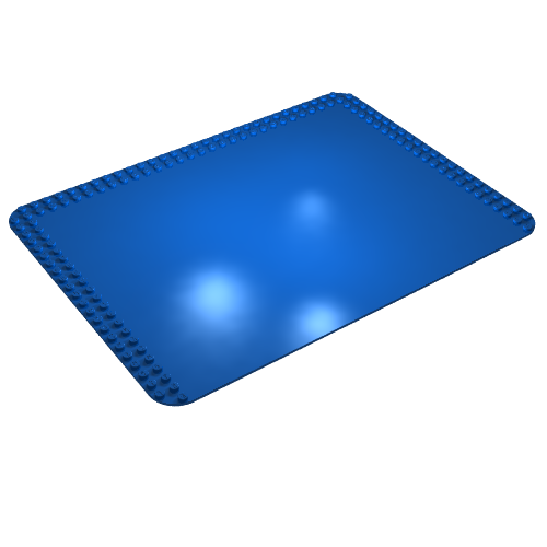 Lego Baseplate 24 x 32 with Studs on Edges / Blue