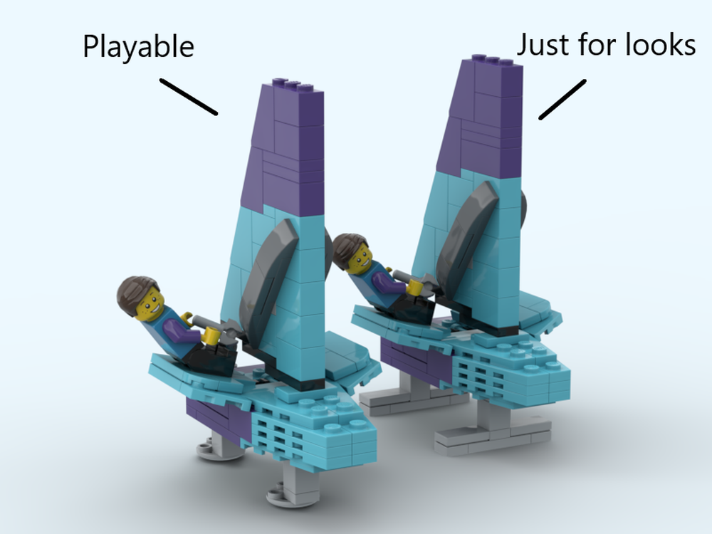 Lego WASZP Foiling Sailboats