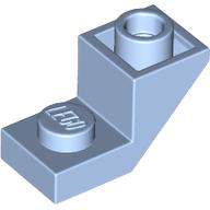 Lego Brick Sloped 45° 2 x 1 Inverted with 2/3 Cutout / Bright Light Blue