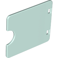 Lego Duplo Door / Window with Cutout (Semi Oval) / Light Aqua