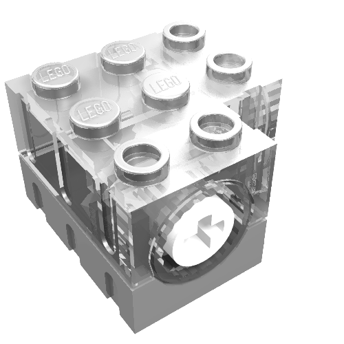 Lego Technic Gearbox 3 x 3 x 1.667 Corner [Complete Assembly]