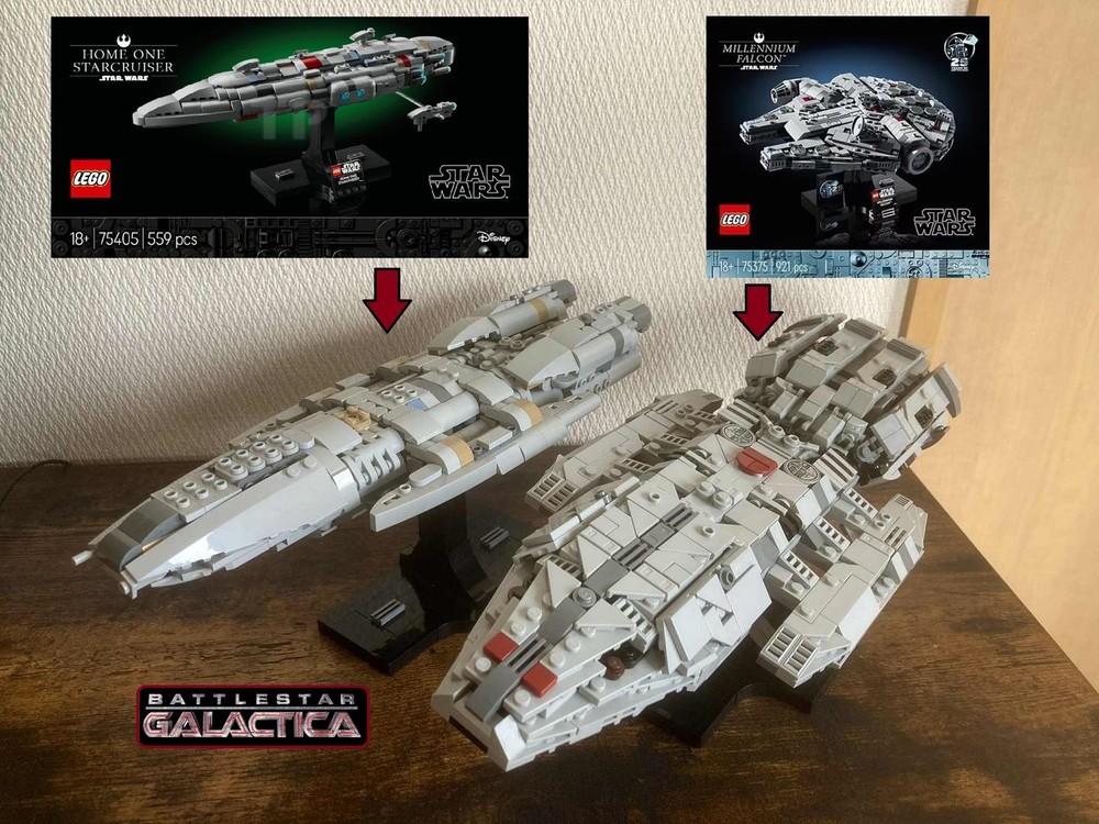 Lego 2004 Battlestar Galactica and Pegasus Two Pack