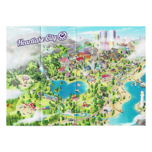 Lego Poster, Friends, Heartlake City Map, 5 Set Images on Back / [No Color/Any Color]