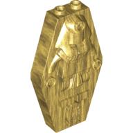 Lego Sarcophagus Lid 2 x 4 x 6 with Mummy Relief [Plain] / Pearl Gold