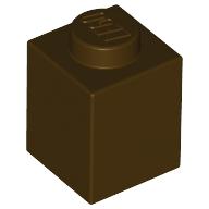 Lego Brick 1 x 1 / Dark Brown