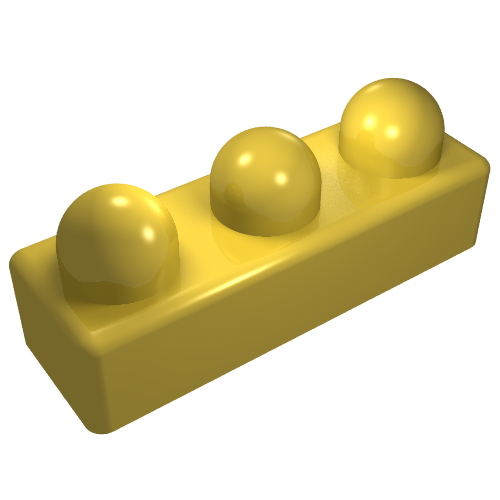 Lego Primo Brick 1 x 3 / Yellow